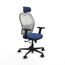Jorquera traslack malla blanca bali azul marino brazos 2D base nailon cabecero 2D ruedas 65mm nailon