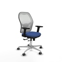 Jorquera traslack malla blanca bali azul marino brazos 2D base aluminio  ruedas 65mm engomada