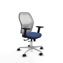 Jorquera traslack malla blanca bali azul marino brazos 2D base aluminio  ruedas 65mm nailon