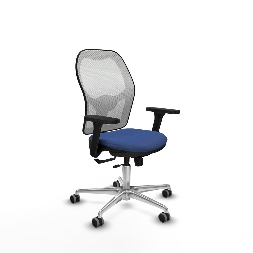 Jorquera traslack malla blanca bali azul marino brazos 3D base aluminio  ruedas 65mm engomada