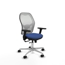 Jorquera traslack malla blanca bali azul marino brazos 3D base aluminio  ruedas 65mm nailon