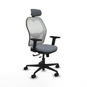 Jorquera traslack malla blanca bali gris brazos 2D base nailon cabecero 2D ruedas 65mm nailon