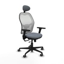 Jorquera traslack malla blanca bali gris brazos 3D base nailon cabecero fijo ruedas 65mm engomada