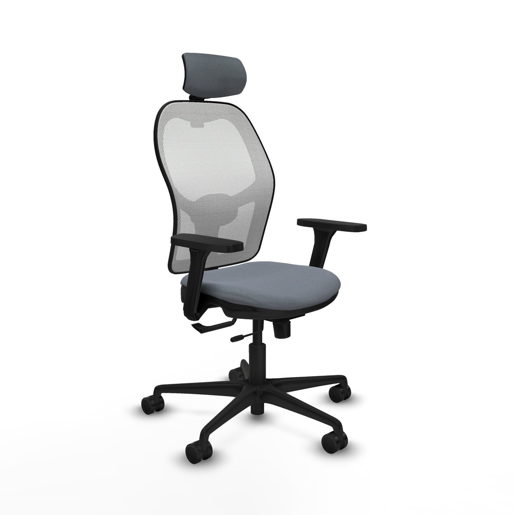 Jorquera traslack malla blanca bali gris brazos 3D base nailon cabecero 2D ruedas 65mm nailon