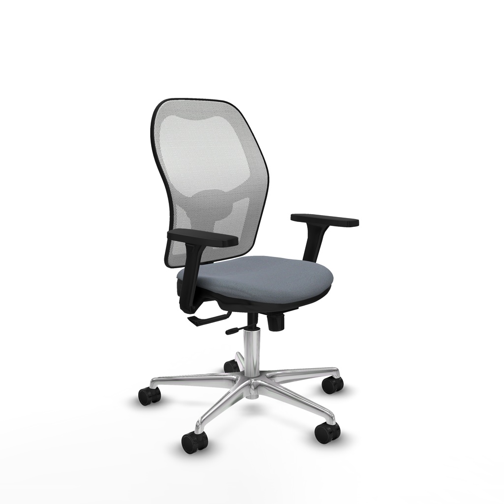 Jorquera traslack malla blanca bali gris brazos 3D base aluminio  ruedas 65mm nailon