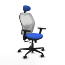 Jorquera traslack malla blanca bali azul brazos 3D base nailon cabecero fijo ruedas 65mm nailon