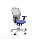 Jorquera traslack malla blanca bali azul claro brazos 2D base aluminio  ruedas 65mm engomada