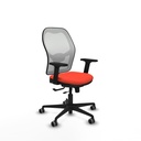 Jorquera traslack malla blanca bali naranja oscuro brazos 2D base nailon  ruedas 65mm engomada