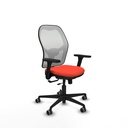 Jorquera traslack malla blanca bali naranja oscuro brazos 3D base nailon  ruedas 65mm engomada
