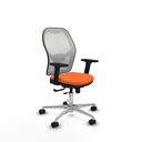 Jorquera traslack malla blanca bali naranja brazos 2D base aluminio  ruedas 65mm nailon