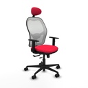 Jorquera traslack malla blanca bali rojo brazos 1D base nailon cabecero fijo ruedas 65mm nailon