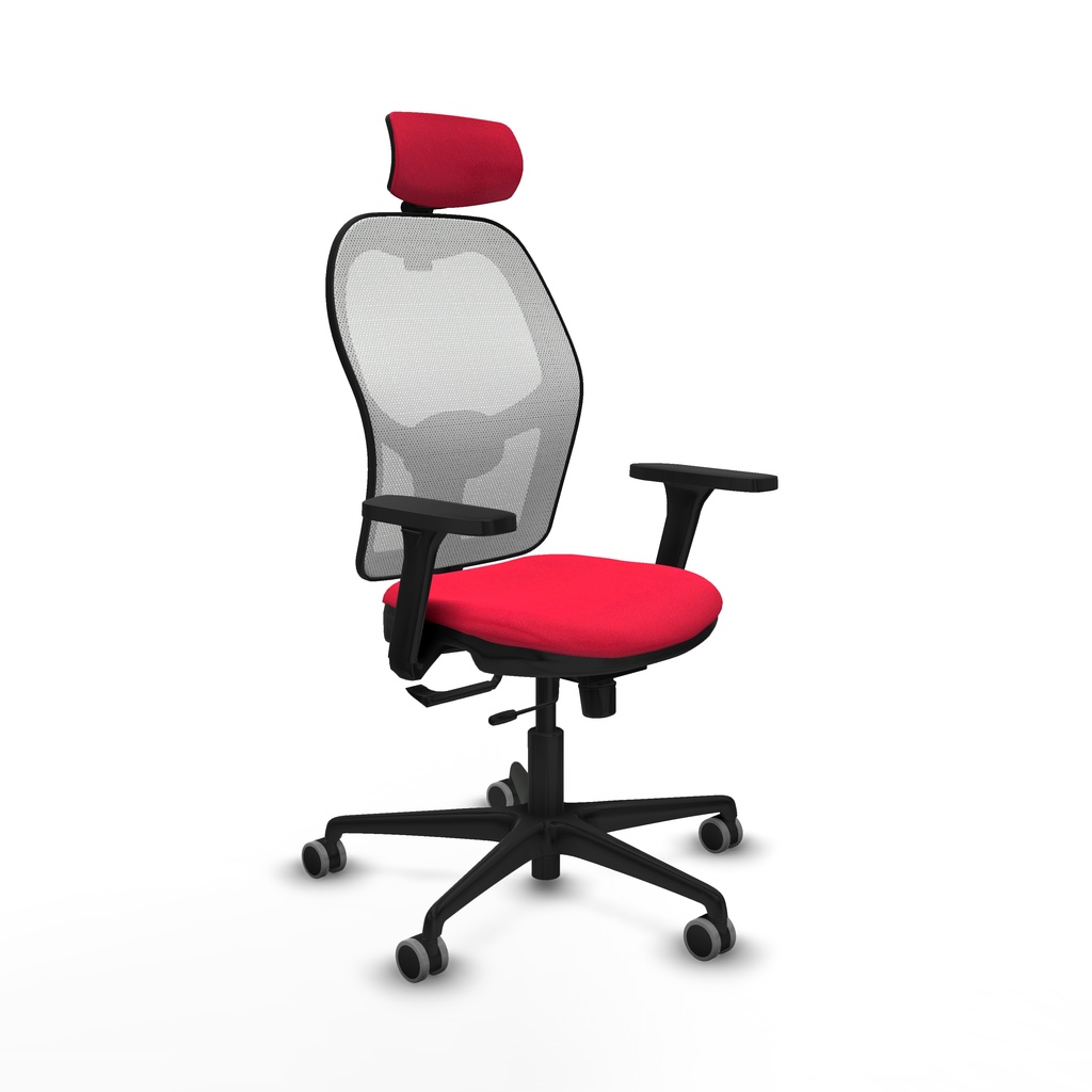 Jorquera traslack malla blanca bali rojo brazos 3D base nailon cabecero 2D ruedas 65mm engomada