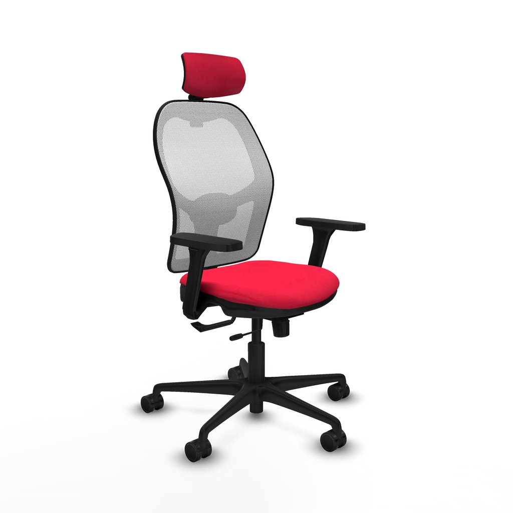 Jorquera traslack malla blanca bali rojo brazos 3D base nailon cabecero 2D ruedas 65mm nailon