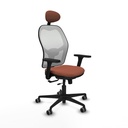 Jorquera traslack malla blanca bali marrón brazos 3D base nailon cabecero fijo ruedas 65mm engomada