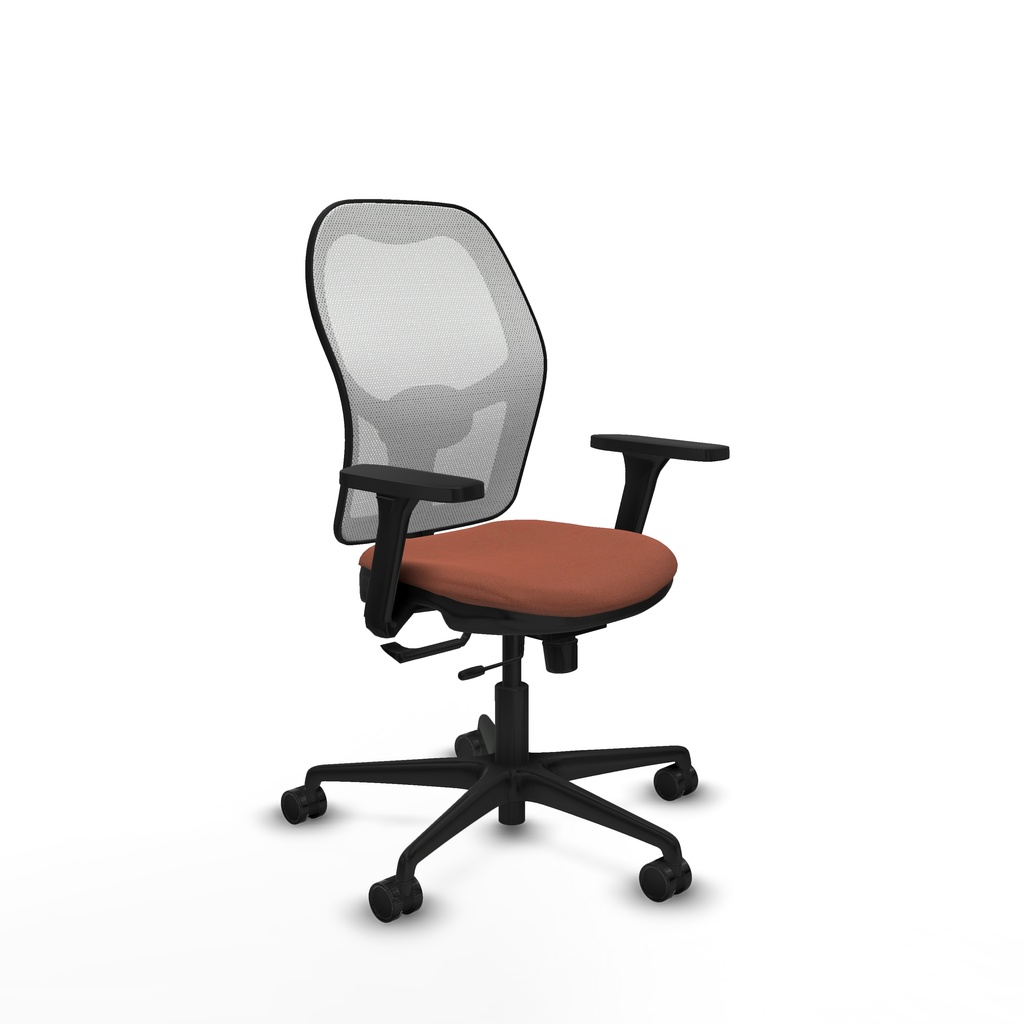 [15STM2B363B3D036N0] Jorquera traslack malla blanca bali marrón brazos 3D base nailon  ruedas 65mm nailon