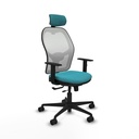 Jorquera traslack malla blanca bali turquesa brazos 1D base nailon cabecero 2D ruedas 65mm nailon