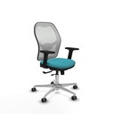 Jorquera traslack malla blanca bali turquesa brazos 2D base aluminio  ruedas 65mm engomada