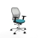 Jorquera traslack malla blanca bali turquesa brazos 2D base aluminio  ruedas 65mm nailon