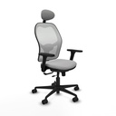 Jorquera traslack malla blanca bali gris claro brazos 3D base nailon cabecero fijo ruedas 65mm nailon