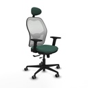 Jorquera traslack malla blanca bali verde botella brazos 2D base nailon cabecero fijo ruedas 65mm engomada