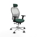 Jorquera traslack malla blanca bali verde botella brazos 2D base aluminio cabecero 2D ruedas 65mm engomada