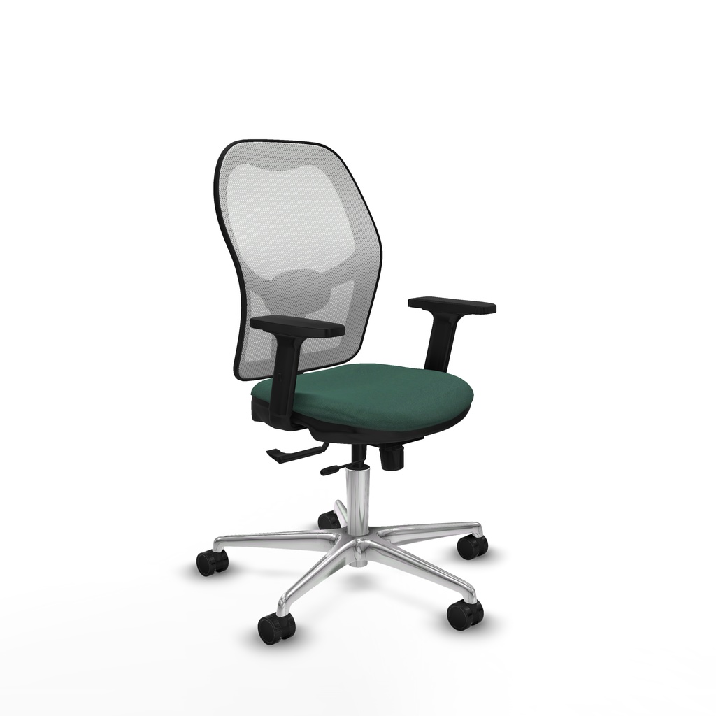 Jorquera traslack malla blanca bali verde botella brazos 2D base aluminio  ruedas 65mm nailon