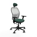 Jorquera traslack malla blanca bali verde botella brazos 3D base nailon cabecero fijo ruedas 65mm engomada