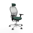 Jorquera traslack malla blanca bali verde botella brazos 3D base aluminio cabecero 2D ruedas 65mm engomada