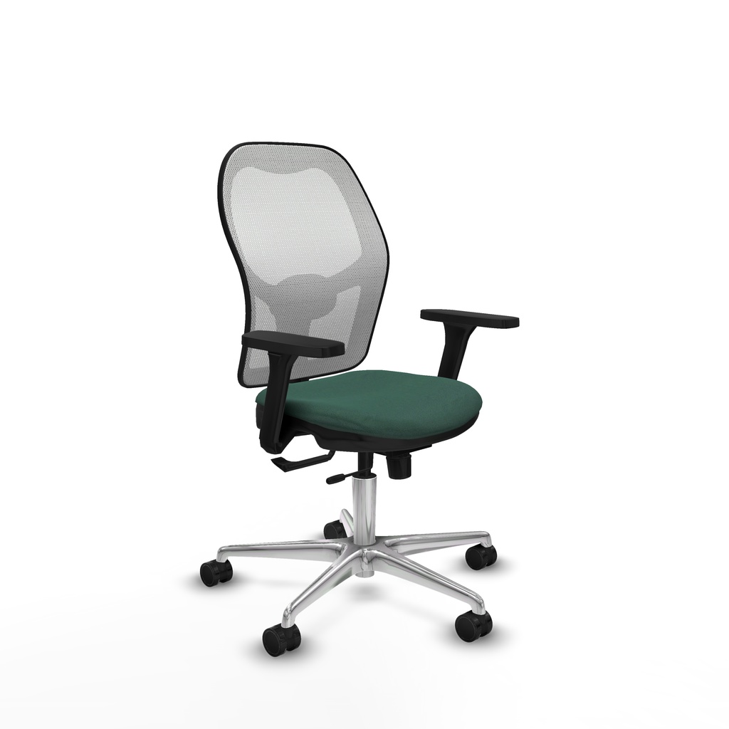 Jorquera traslack malla blanca bali verde botella brazos 3D base aluminio  ruedas 65mm nailon