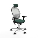 Jorquera traslack malla blanca bali verde botella brazos 3D base aluminio cabecero 2D ruedas 65mm nailon