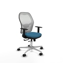Jorquera traslack malla blanca bali verde petroleo brazos 1D base aluminio  ruedas 65mm nailon