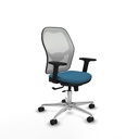 Jorquera traslack malla blanca bali verde petroleo brazos 2D base aluminio  ruedas 65mm nailon