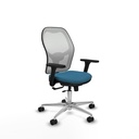 Jorquera traslack malla blanca bali verde petroleo brazos 3D base aluminio  ruedas 65mm nailon