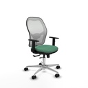 Jorquera traslack malla blanca bali verde esmeralda brazos 1D base aluminio  ruedas 65mm nailon