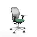 Jorquera traslack malla blanca bali verde esmeralda brazos 2D base aluminio  ruedas 65mm engomada