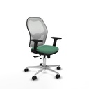 Jorquera traslack malla blanca bali verde esmeralda brazos 2D base aluminio  ruedas 65mm nailon