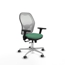 Jorquera traslack malla blanca bali verde esmeralda brazos 3D base aluminio  ruedas 65mm engomada