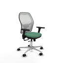 Jorquera traslack malla blanca bali verde esmeralda brazos 3D base aluminio  ruedas 65mm nailon