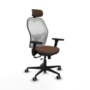 Jorquera traslack malla blanca bali marrón oscuro brazos 3D base nailon cabecero 2D ruedas 65mm engomada