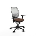Jorquera traslack malla blanca bali marrón oscuro brazos 3D base nailon  ruedas 65mm nailon