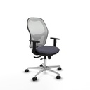 Jorquera traslack malla blanca bali gris oscuro brazos 1D base aluminio  ruedas 65mm nailon