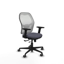 Jorquera traslack malla blanca bali gris oscuro brazos 2D base nailon  ruedas 65mm engomada