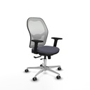 Jorquera traslack malla blanca bali gris oscuro brazos 2D base aluminio  ruedas 65mm engomada