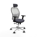 Jorquera traslack malla blanca bali gris oscuro brazos 2D base aluminio cabecero 2D ruedas 65mm engomada