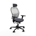 Jorquera traslack malla blanca bali gris oscuro brazos 3D base nailon cabecero 2D ruedas 65mm nailon
