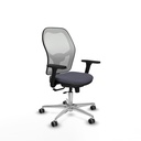Jorquera traslack malla blanca bali gris oscuro brazos 3D base aluminio  ruedas 65mm engomada