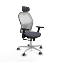 Jorquera traslack malla blanca bali gris oscuro brazos 3D base aluminio cabecero 2D ruedas 65mm engomada
