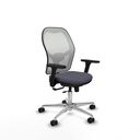 Jorquera traslack malla blanca bali gris oscuro brazos 3D base aluminio  ruedas 65mm nailon