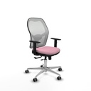 Jorquera traslack malla blanca bali rosa brazos 1D base aluminio  ruedas 65mm engomada