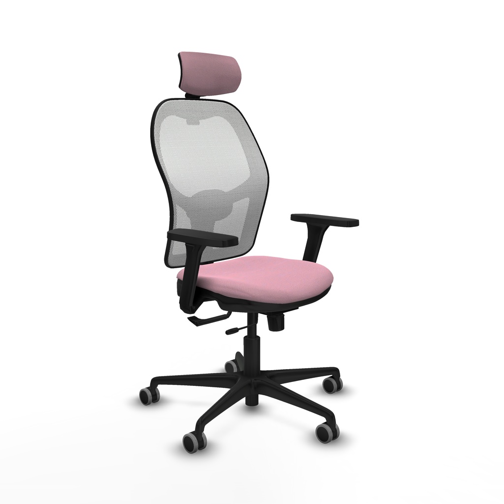 Jorquera traslack malla blanca bali rosa brazos 3D base nailon cabecero 2D ruedas 65mm engomada